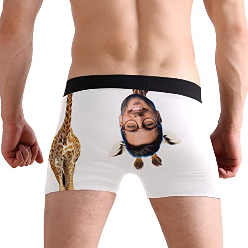 Men Boxer Briefs Personalized Face Funny Polyester Men's Stretch Underwear3