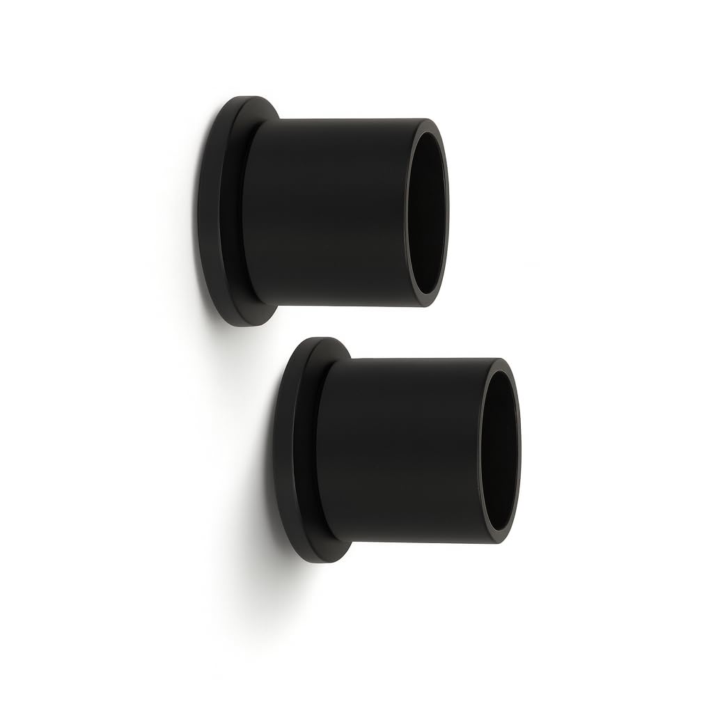 Colornest Wall to Wall Curtain Rod Bracket | 1 inch Curtain Rail Rod Holder Heavy-Duty – with Screws and Wall Plugs Pack of 2 | Black-image-19