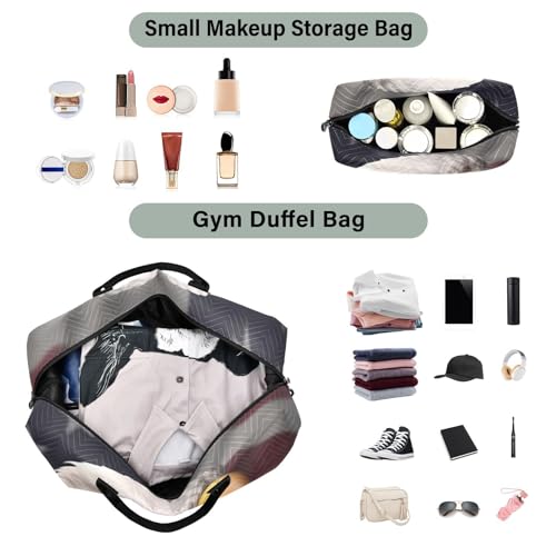 Large Travel Duffel Bag, Bald Animal American Sports Tote Gym Bag, Shoulder Weekender Overnight Bag for Women Men, Carry On Luggage with Toiletry Bag4