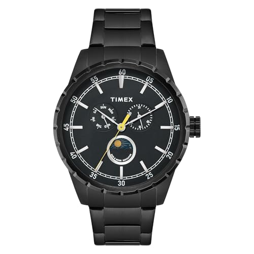 Image of TIMEX Black Round Dial Analog Men's Watch - TWEG28504