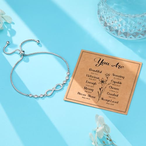 Image of Infinity Cross Bracelet Christian Gifts for Women Girls Easter Religious Gifts