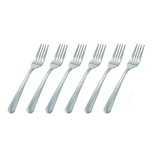 6 Pcs Dinner Forks Silverware Set, 7 Inches Dominion Heavy Duty Forks, Stainless Steel Salad Forks Multipurpose Use for Home, Kitchen or Restaurant