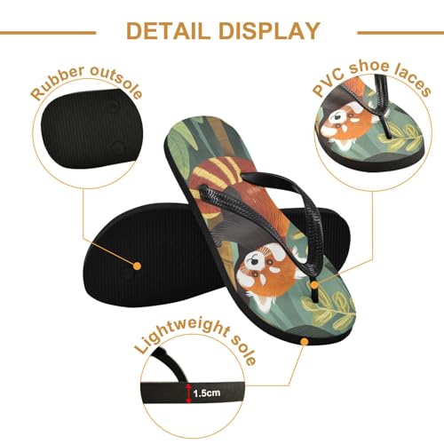 Red Panda Flip Flop Beach Summer Casual Sandal for Women & Men Shower Shoes 208617022