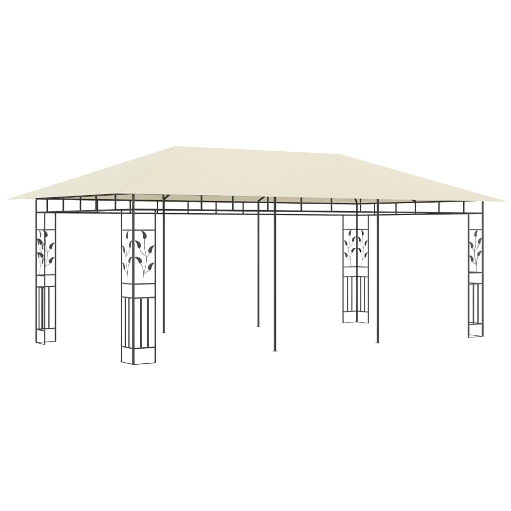 Generico Gazebo con Zanzariera 6x3x2,73 m Crema,Baldacchini e Gazebo,47971