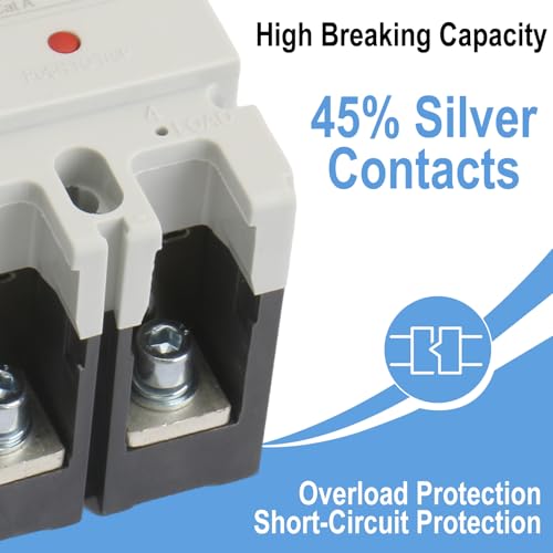 Heschen DC-Leistungsschalter MCCB, 2-polig, DC550V, Photovoltaik-Leistungsschalter, für PV-Solaranlage Solarmodule Netzsystem (150A,HSM1PV-250)