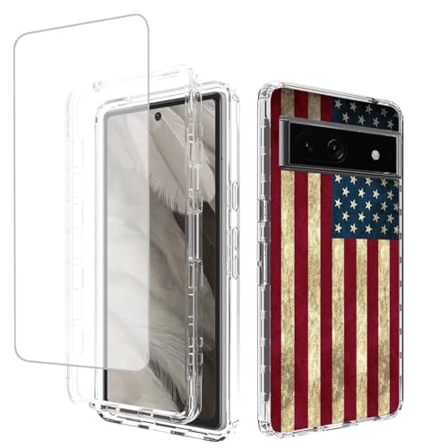 Coque Google 7A G0DZQ antichoc intégrale et film verre trempé motif drapeau USA