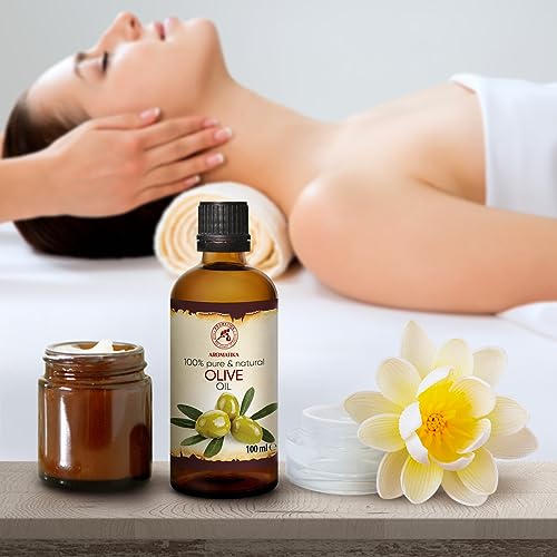 Olivenöl 100 ml - Kaltgepresst - Rein & Natürlich - Basisöl - Pflege Gesicht - Haare - Haut - Nägel - Hände - für Massage - Kosmetik - Körperpflege - Schönheit