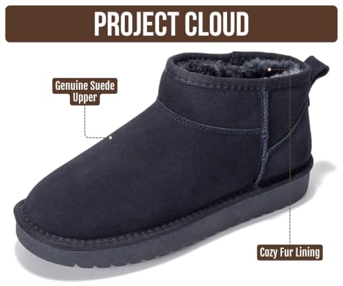 Image of Project Cloud Genuine Leather Ankle Boots for Women - Water Resistant with Memory Foam Insole Winter Boots - Trending Shoes & Comfortable Women's Ankle Boots (Hippy)