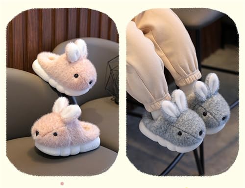 Image of Cute Women's Rabbit Slippers - Warm & Plush, Cartoon Design, Perfect for Winter & Indoor /Outdoor Use