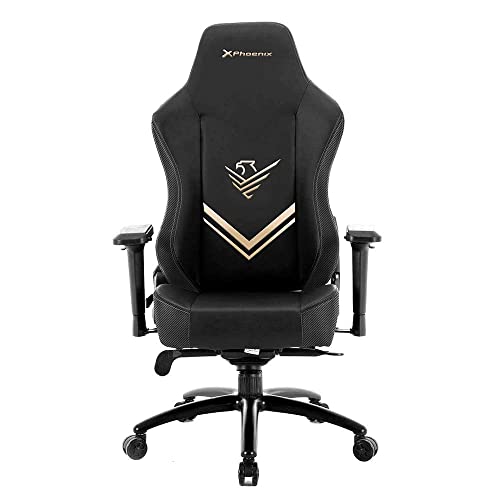 Phoenix Silla Gaming de Escritorio, Reposabrazos Regulable, Cojín Lumbar y Cervical, Espuma de Alta Densidad (PU) Cover