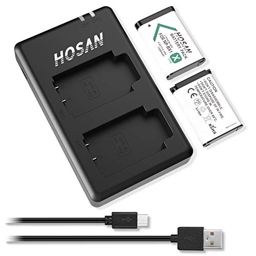 NP-BX1 Batería HOSAN para Sony de 1300mAh de 2 Batería Recargable Cpmpatible con Sony Snoy NP-BX1 Cyber-Shot DSC-HX50V DSC-HX300 DSC-HX400 DSC-RX100 DSC-RX100 II DSC-RX100M II RX100 V