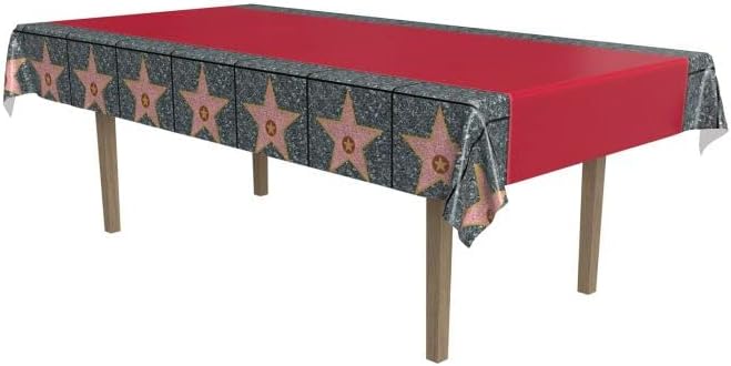 Award Night Plastic Tablecloths, 3 ct (Red Carpet Star)