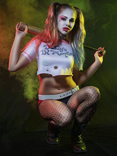 SATINIOR 3 Pcs Rhinestone Fishnet Stockings Glitter Fishnet Tights High Waist Mesh Stockings Pantyhose for Women 5