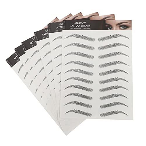 Generic 6枚入り 防水眉毛シール ? 自然な仕上がりで再利用可能、男女兼用のリアル眉メイク用