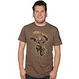 JINX Dota 2 Men's Juggernaut Premium Cotton/Poly T-Shirt, Heather Brown, Small