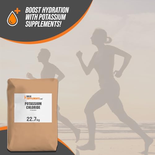 Image of BulkSupplements.com Potassium Chloride Powder - Potassium Chloride Salt Substitute - Gluten Free, 200mg per Serving, 22.7g (50 lbs) (Pack of 1)