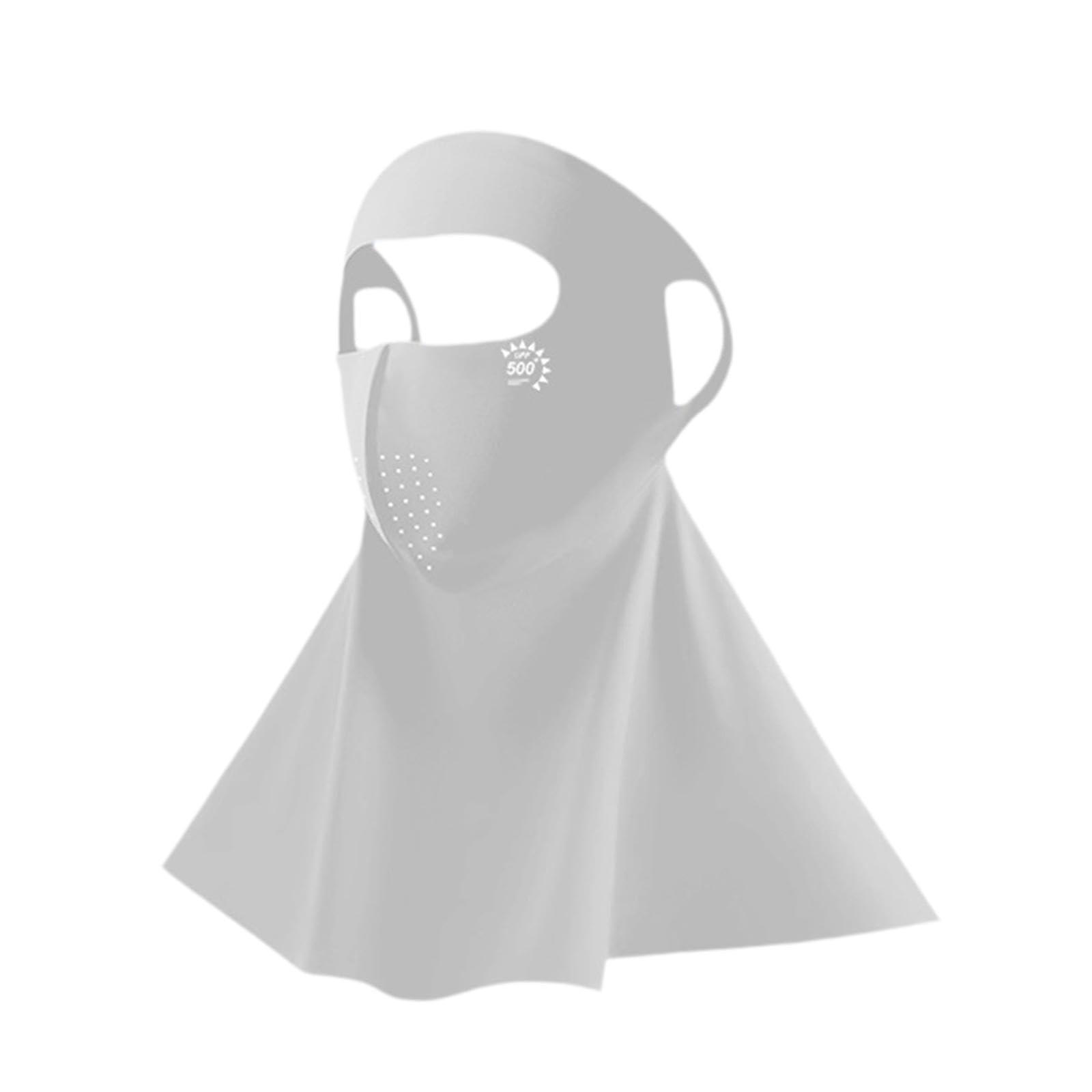 nivaa Sun Protection Face Cover Neck Face Cover Breathable for Women Beach Hunting Light Grey-picture-31