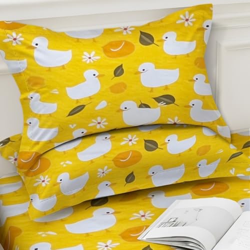 Image of Weave & Decor Cartoon Bedsheet for King Size Bed 78x78x8 Inches, Super King Size, with 2 Pillow Covers 20x30 Inches.