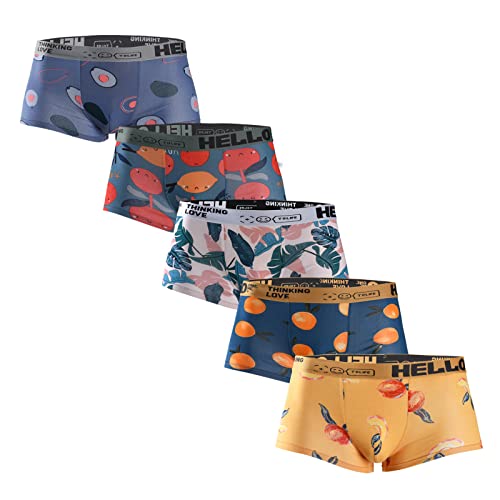 Underwear for Men Breathable Trunks Underwear Soft Cotton Boxer Briefs Multi-Pack