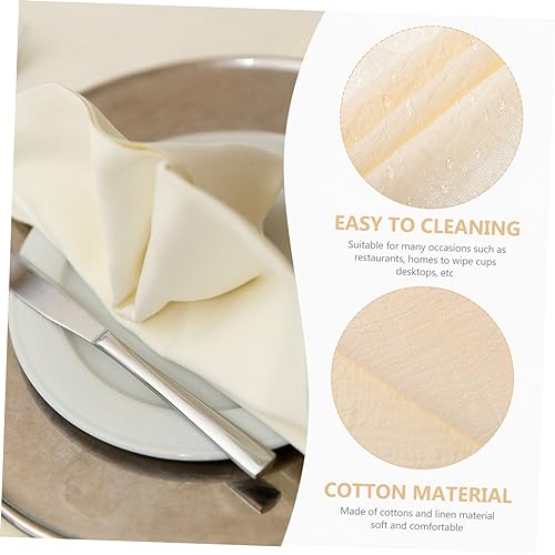 Servilletas de tela beige 40x40 cm pack x10 miniatura 7