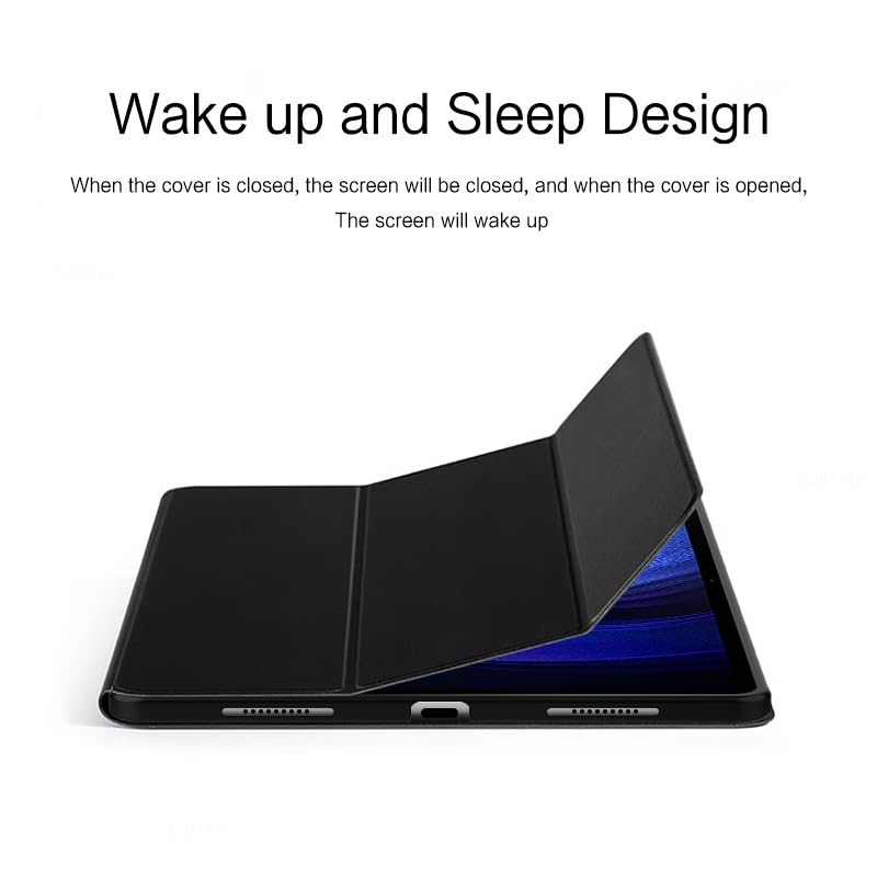Custodia protettiva per tablet PC compatibile con Xiaomi Pad 6 Max 14, custodia con funzione di accensione/spegnimento automatico, funzione di supporto a tre pieghe, custodia protettiva morbida e