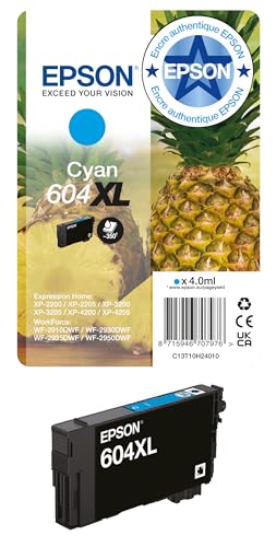 Epson Cartouche d’Encre Authentique Ananas 604XL | C | 1x 4 ML | Fabriquée par la Marque