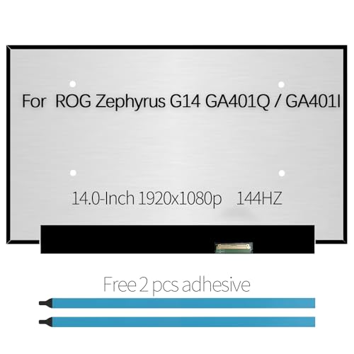 Image of LCD Screen Replacement for Asus ROG Zephyrus G14 GA401Q, FHD 1920X1080 40Pin Matte, LED Non Touch Display (144Hz- 40 pin Connector)
