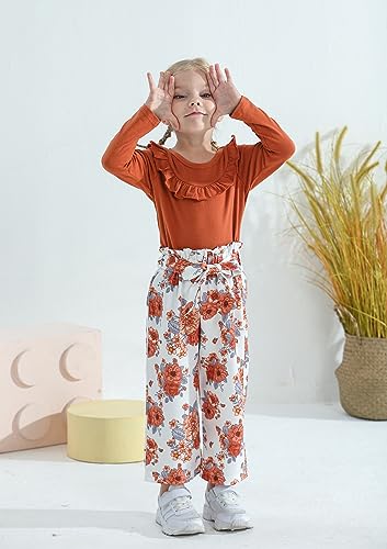 Image of Little Girls Clothes Kids Fall Winter Outfits Pant Set for Girl Age 4-8