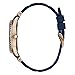 GUESS Rose Gold-Tone + Iconic Blue Stain Resistant Silicone Watch with Day, Date + 24 Hour Military/Int'l Time. Color: Blue (Model: U1157L3)