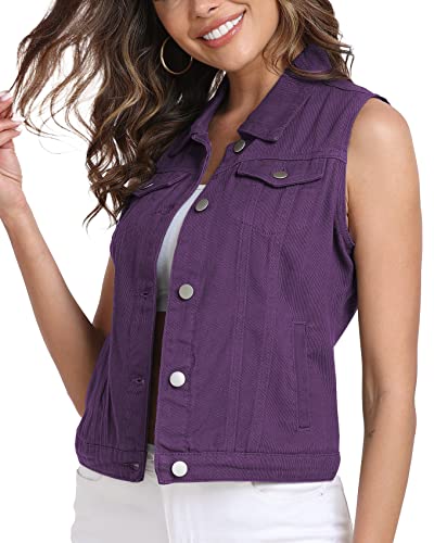 Xeoxarel Women's Denim Vest, Sleeveless Jean Jacket (XS-XXL)2