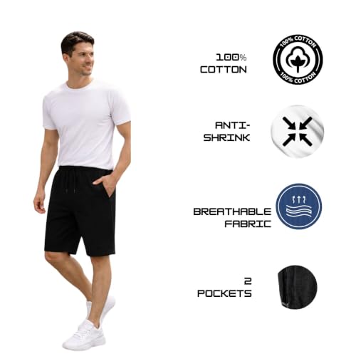 Image of KART BLACK Plus Size Men's Shorts with Pocket|Casual Knit Shorts|Printed Shorts|Over Sized Shorts|(S,M,L,XL,XXL,3XL,4XL,5XL) Combo Pack of 2
