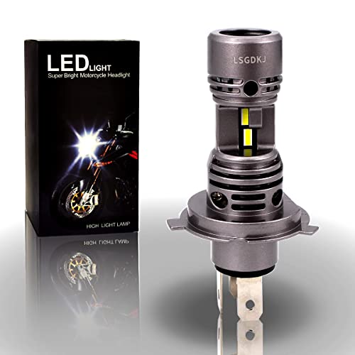 H4 LED Motorcycle Headlight Bulb 9003 LED Light 30W 5000LM 6000K Hi/Lo Beam With Fan DC12V-48V AC12V-30V HB2 HS1 Universal Replacement of H4 Halogen Lamp - Plug and Play