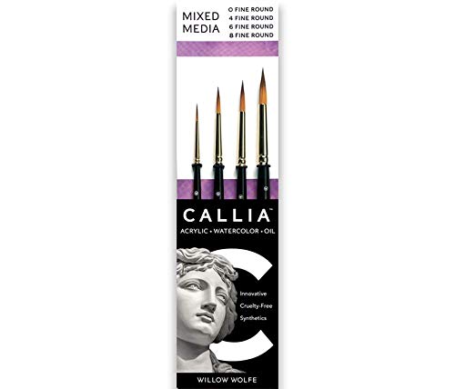 Willow WolfeCallia Artist Fine Round Watercolor Brush Set