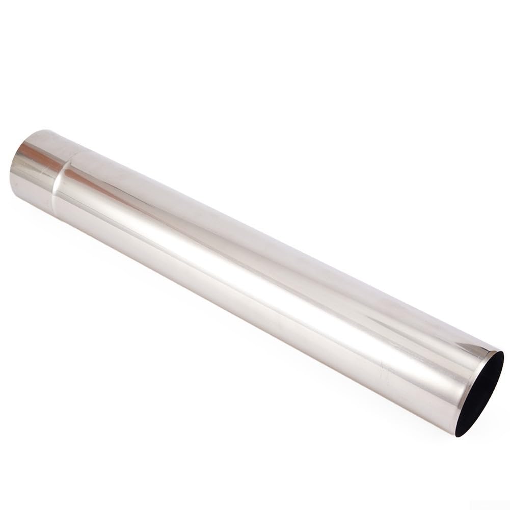 Stal nierdzewna Rura pieca Komin Przewód kominowy Wkład 2.3in Średnica Multi Paliwo do Drewno Burner lub Log Burner, Komin kominkowy Rura Replacement w Srebrny,(40cm)