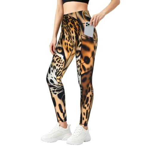 Leggings de yoga con estampado de leopardo ideales para tu entrenamiento diario en el gimnasio