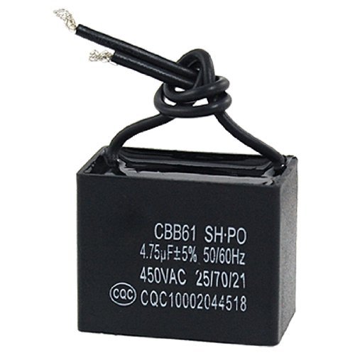 DealMux Ceiling Fan Start Capacitor CBB61 4.75uf 450VAC 2 Wire 50/60Hz