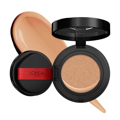 Image of L'Oréal Paris Foundation, Korean Makeup, Infallible Fresh Wear Cushion, Buildable Medium-to-Full Coverage, Upto 24H Longwear Liquid Compact, SPF 25 Breathable Formula, Radiant Glass Skin, Shade 260