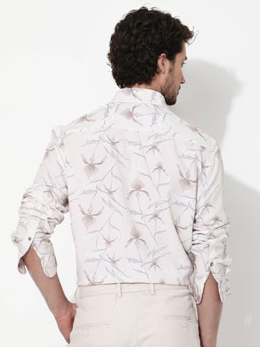 Image of Rare Rabbit Regular fit Floral Print Shirt