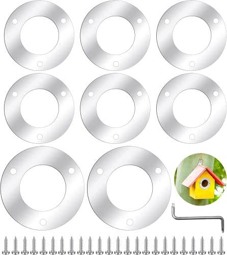8 Piezas Pajarera Guardia Accesorios para Nido y Pajarera, 32mm Acero Inoxidable, Protección Nido Pajaro (32mm)