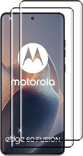 Image of 2 Pack Screen Protector for Moto Edge 70 Fusion, 2 Tempered Glass Screen Protector,Case Friendly,Scratch Resistant,HD-Clear,Clear Black