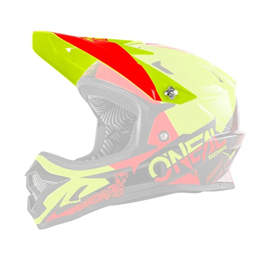 O'NEAL | Ersatzschirm Mountainbike-Helm | Motocross MX Enduro | Ersatzschirm für Backflip BURNOUT | Spare Visor Backflip BURNOUT | Erwachsene | Schwarz Neon-Gelb Orange | One Size