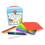 Chuckle & Roar Art Stencils for Kids with 10 Colored Pencils