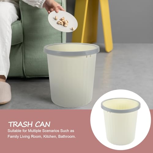 Caneca de basura para hogar 8 litros color beige miniatura 6