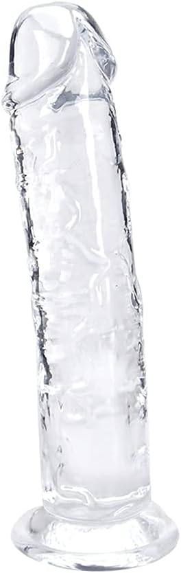 8.66 Inch Realistic Dildo, Clear Jelly Dildo with Suction Cup for Women Masturbator G Spot Clit Vaginal Stimulator Men Anal Adult Sex Toys