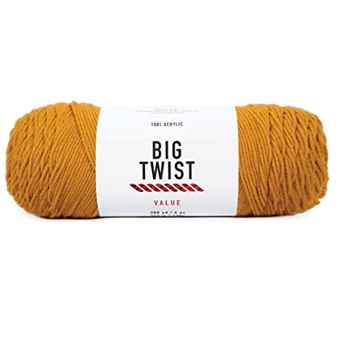 Image of Craftz Worsted Yarn (Mustard), 100% Acrylic, 6 oz, 380 Yards