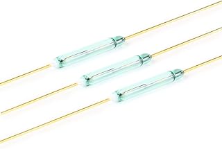 HiLetgo 20pcs Reed Switch Normally Open 2x14mm Magnetic Switch MKA14103 2 * 14mm Normally Open Magnetic Induction Switch Glass Seal with Gold Plated Pin