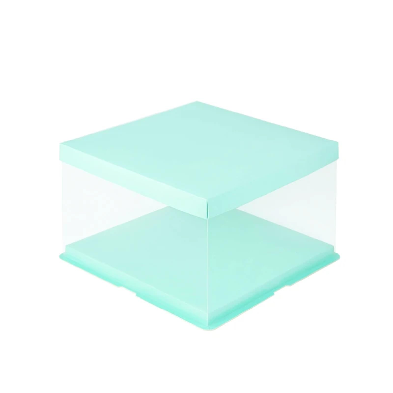 HKYBCF Cake packaging box Large Transparent Cake Clear Packaging Box For Birthday Wedding Dessert for Wedding(22x22x16 blue)
