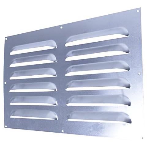 xls-air 6-5030 A Aluminium Feste Ventilator mit großen Belüftungsgitter - Silber Cover
