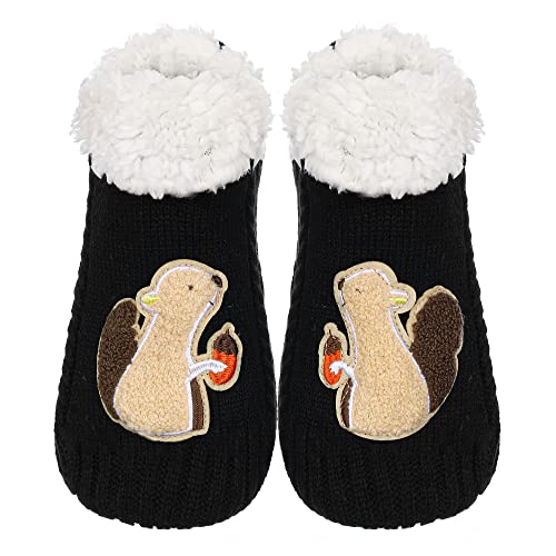 Zyzx Animal Fuzzy Slipper Socks For Women With Grips Winter Cozy Knit Cute Fuzzy Socks Non Slip Sherpa Lining Fluffy House Grips Socks Gifts #TOP5