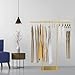 Gold Racks for Boutique, Clothing Display Rack, Double Pole Supported Stable Metal Retail Clothes Stand, Freestanding Garment Rack Clothing Rack in Bedroom and Laundry Room (gold, 39.37X51.18in)